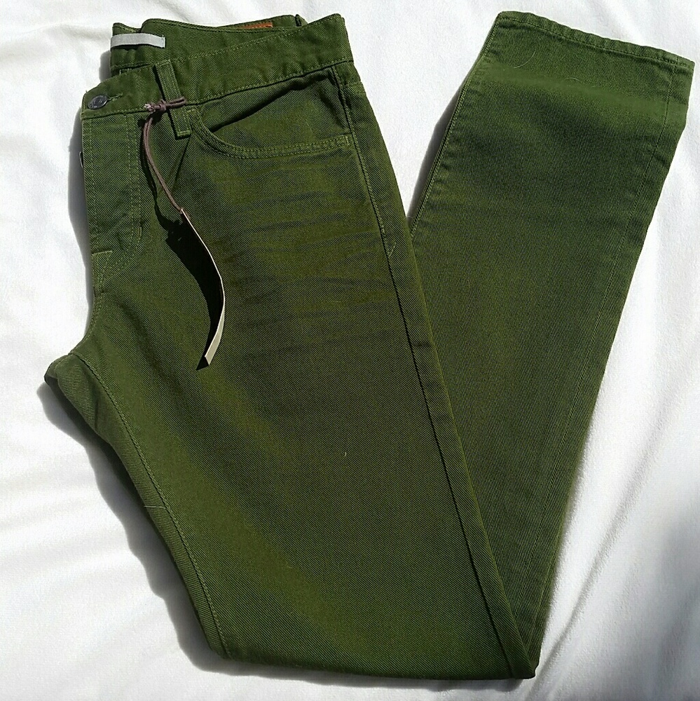 NWOT VINCE colored 5 pkt twill, okra